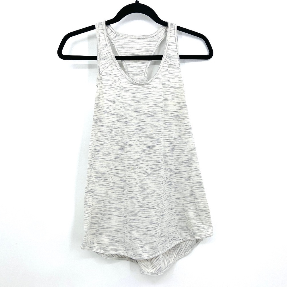 LULULEMON Gray Space Dye Sleeveless Workout Athletic Racerback Tank Top